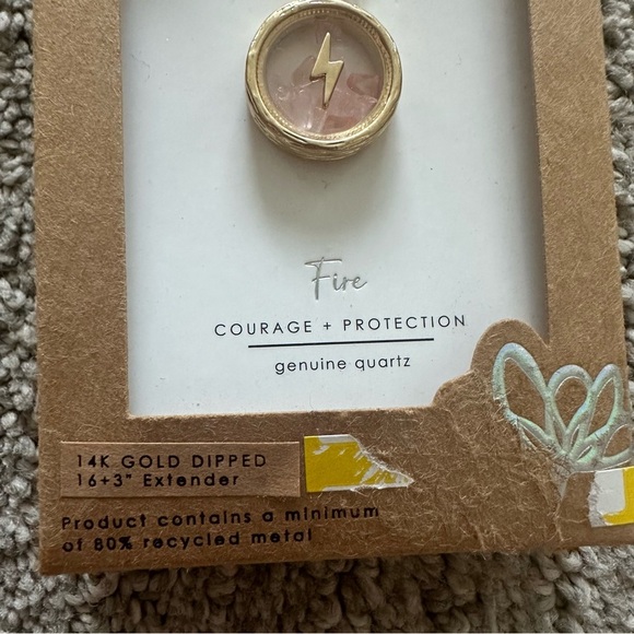 Bella Uno Bellissima Gold & Pink Quartz Pink Shaker Necklace - Picture 3 of 5